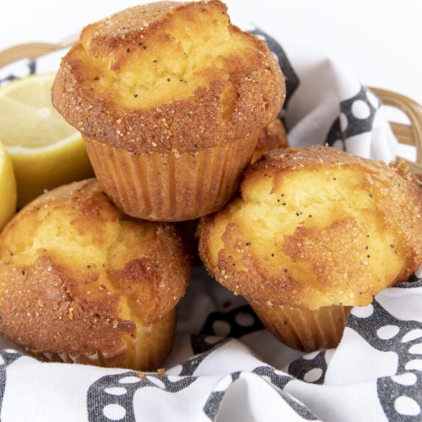 gluten-free lemon poppy seed muffin